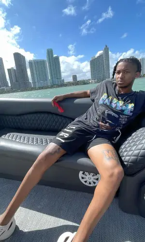 DDG wearing Amiri swimwear