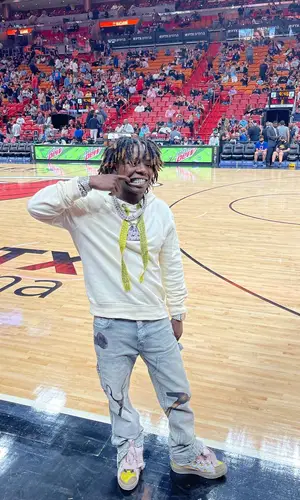Jackboy wearing Amiri pants