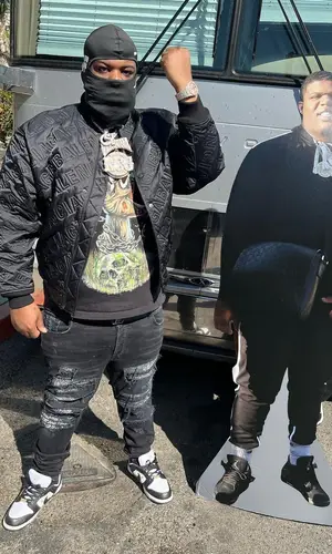 Maxo Kream wearing Amiri jeans