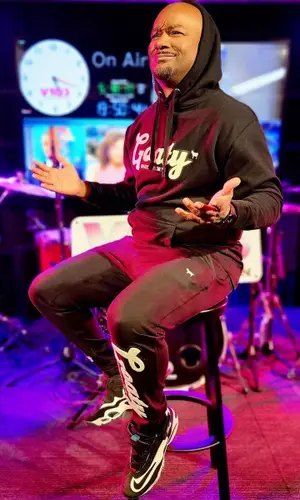Big Tigger wearing Goaty hoody