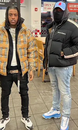 Rico Recklezz wearing Burberry belt