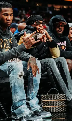 Quavo wearing Gallery Dept. jeans