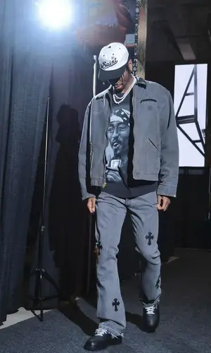 Shai wearing Chrome Hearts jeans