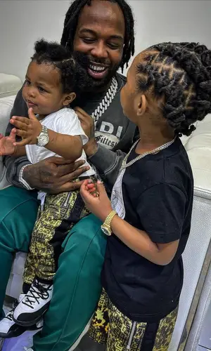 EST Gee wearing Amiri sweatshirt