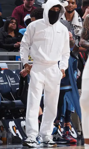Ja Morant wearing Off-White pants