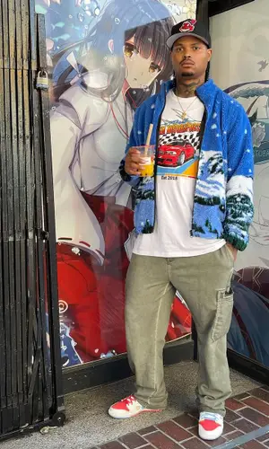 Xavier Wulf wearing No Name jacket