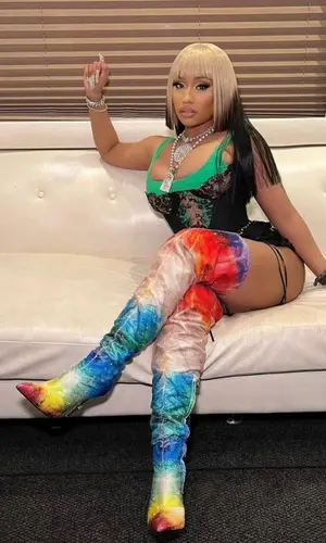 Nicki Minaj wearing Philipp Plein boots