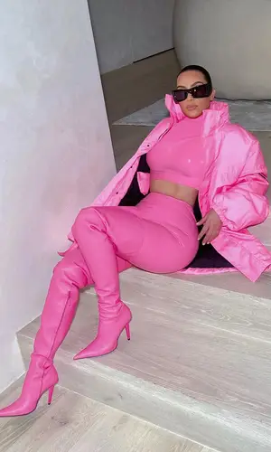 Kim Kardashian wearing Balenciaga boots
