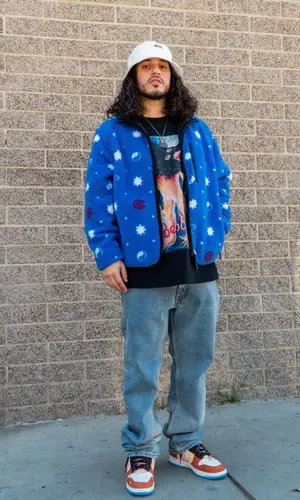 Russ wearing Clot jacket