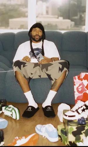 Mike Will Made-It wearing Balenciaga sandal