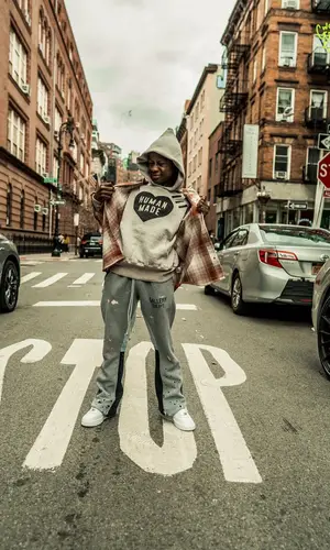 Bouba Savage’s Outfit in Sinclair Shirt, Human Made Hoodie & Gallery Dept. Pants (2022)