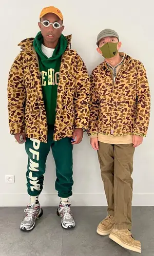 Pharrell Williams wearing Cactus Plant Flea Market hoody