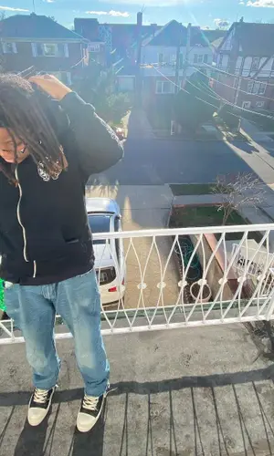 Maajins wearing Rick Owens sneakers