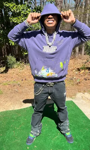 Lil Meech wearing Gallery Dept. hoody