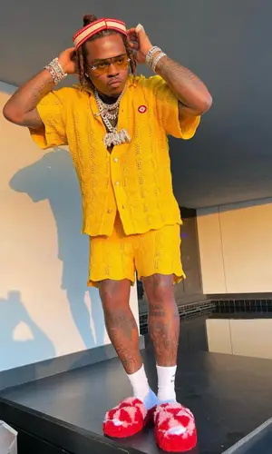 Gunna wearing Casablanca shirt