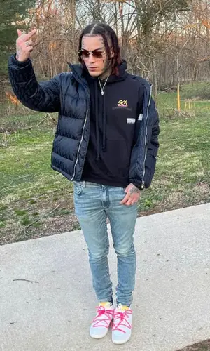 Lil Skies wearing Chrome Hearts hoody