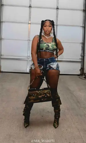 Kash Doll wearing Dolce & Gabbana underwear