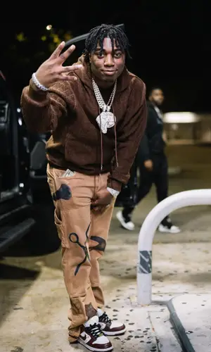 Fredo Bang wearing Dior hoody