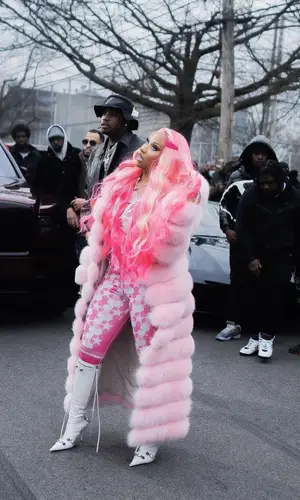 Nicki Minaj’s Outfit in Balenciaga Boots & Dior Eyewear (2022)
