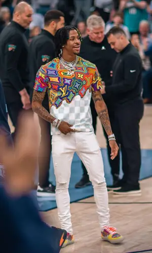 Ja Morant wearing Serenede jeans