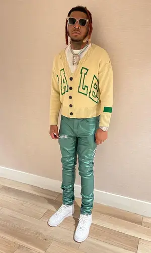 Lil Keed’s Outfit in Vicaire Pants, Nike Sneakers & James Oro Eyewear (2022)