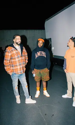 Babyface Ray wearing Amiri shorts