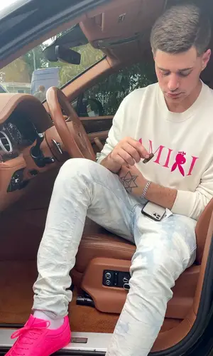 ItsWill wearing Purple Brand jeans