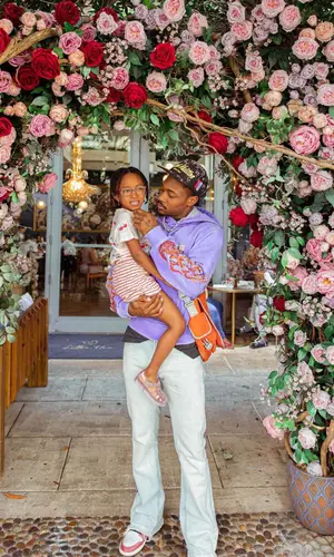 Stefon Diggs wearing Chanel bag