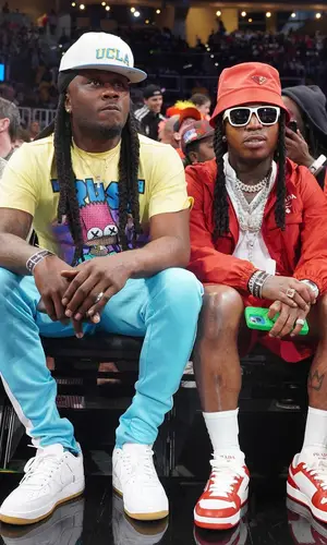 Jacquees wearing Prada sock