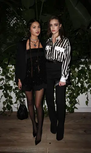 Olivia Rodrigo wearing Saint Laurent jewelry