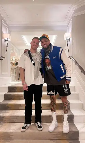 Chris Brown wearing Whyat jacket