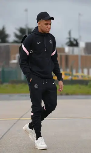 Kylian Mbappe wearing Nike pants