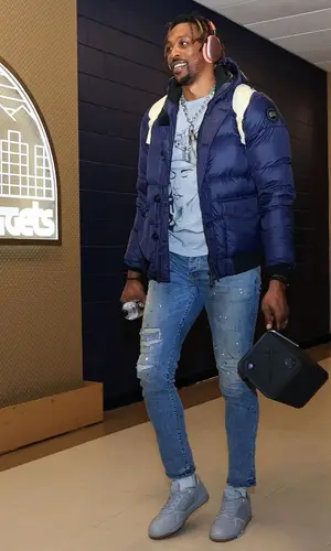 Dwight Howard wearing Canada Goose jacket