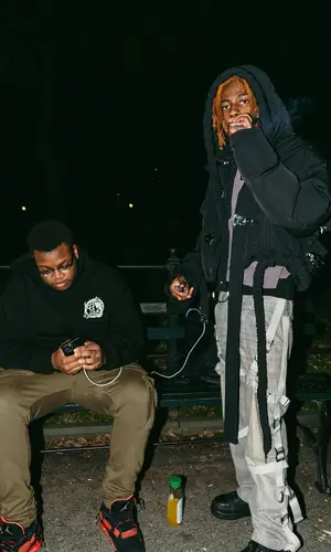 Dro Kenji wearing Rick Owens sneakers