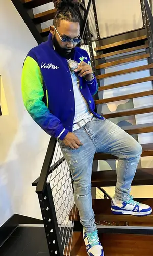Money Man wearing Amiri jeans