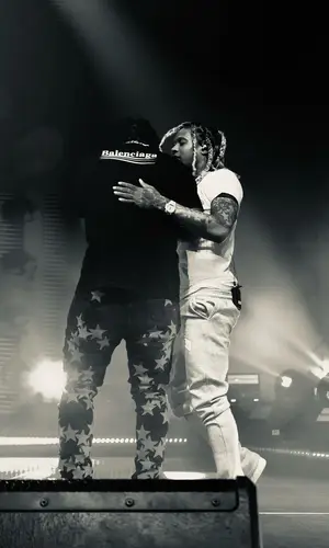 EST Gee wearing Balenciaga t-shirt