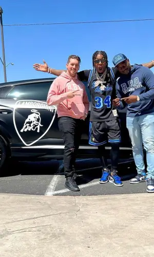 CJ So Cool wearing Mitchell & Ness jersey