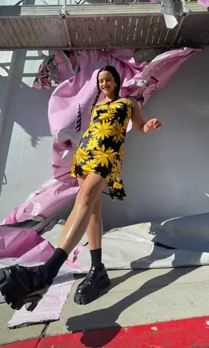 Rosalia’s Outfit in Marc Jacobs Top & Prada Boots (2022)