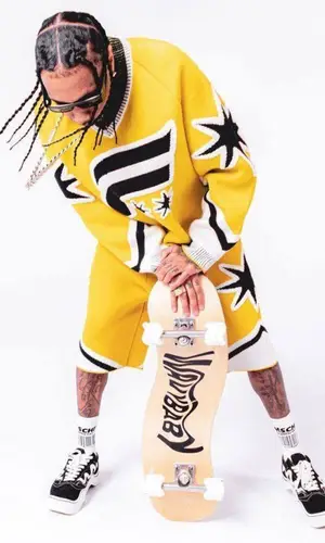 Tyga wearing Formy Studio shorts