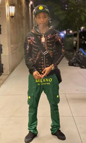 Pressa wearing Milano Di Rouge pants
