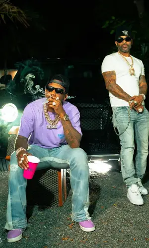 Fabolous wearing Goyard bag