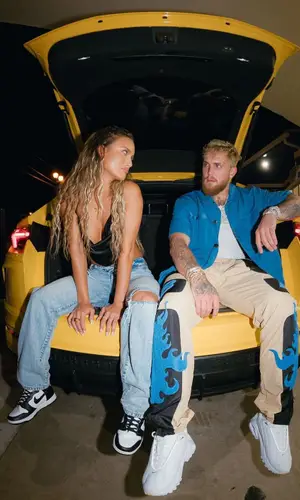 Jake Paul wearing Stone Island jacket
