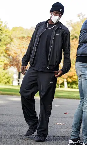 Paul Pogba wearing Off-White hat