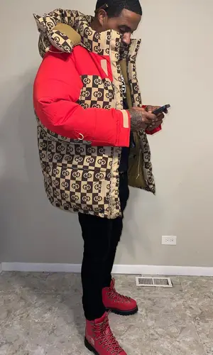 Big300 wearing Gucci boots