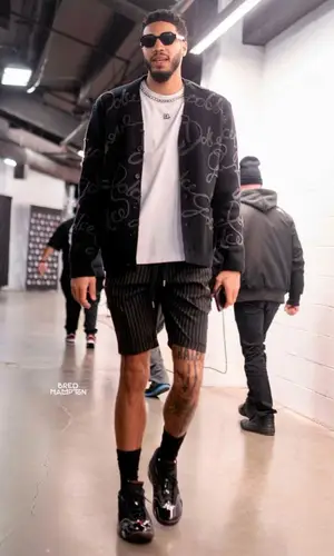 Jayson Tatum wearing Dolce & Gabbana eyewear