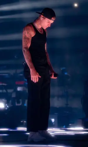 Justin Bieber wearing Balenciaga sneakers