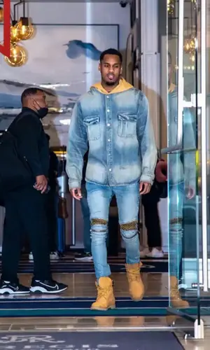 Monte Morris wearing Timberland boots