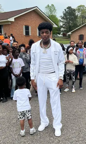 Yungeen Ace wearing Celine pants