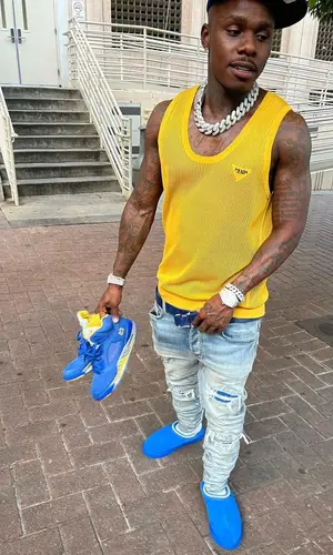DaBaby wearing Prada top