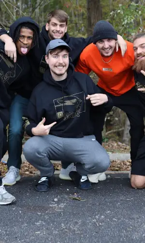 MrBeast wearing Nike pants